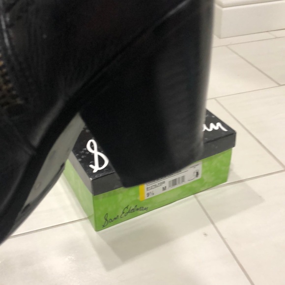 Sam Edelman black leather booties NEW LOWER PRICE - Picture 5 of 8